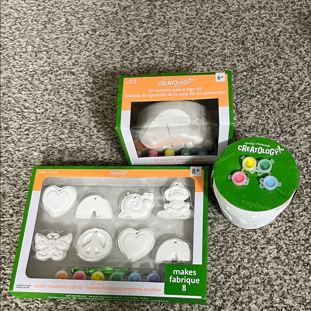 3D Ceramic Peace Sign Kit - White